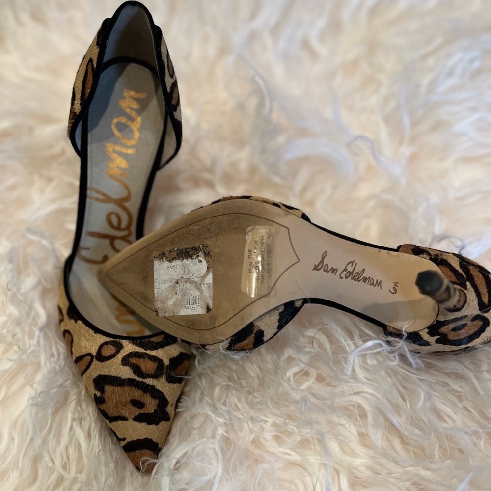 Sam Edelman brown leopard high heel pumps
